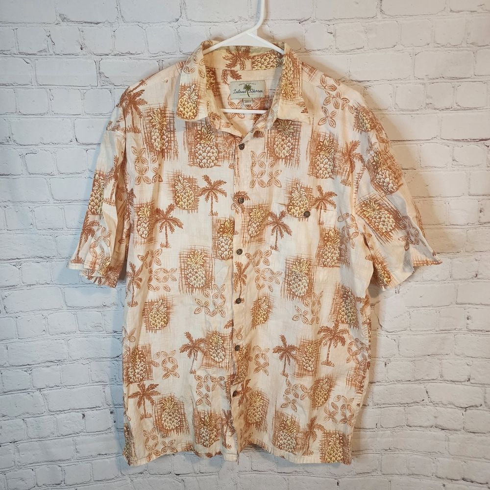 Island Shores Men's Hawaiian Shirt, Size XL